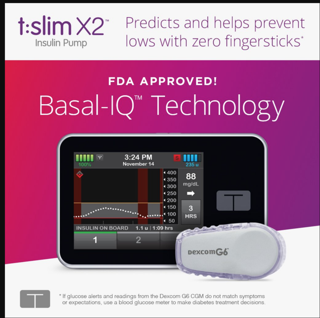 tandem tslim basal iq technology insulin pump