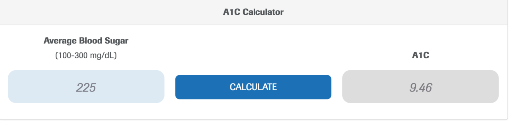 accu-chek a1c calculator
