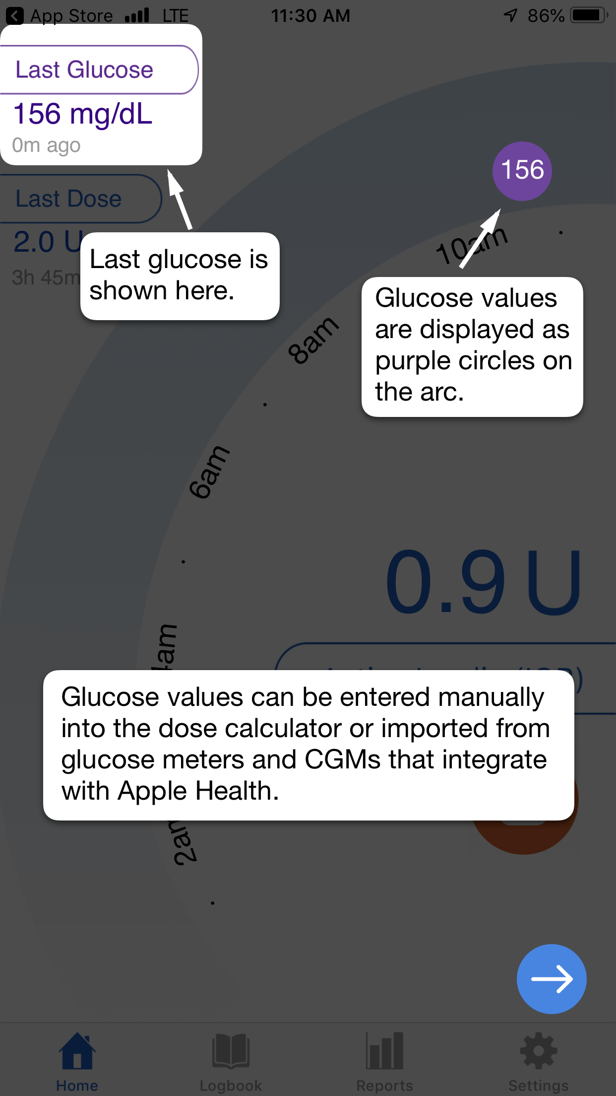 companion medical inpen - bg values